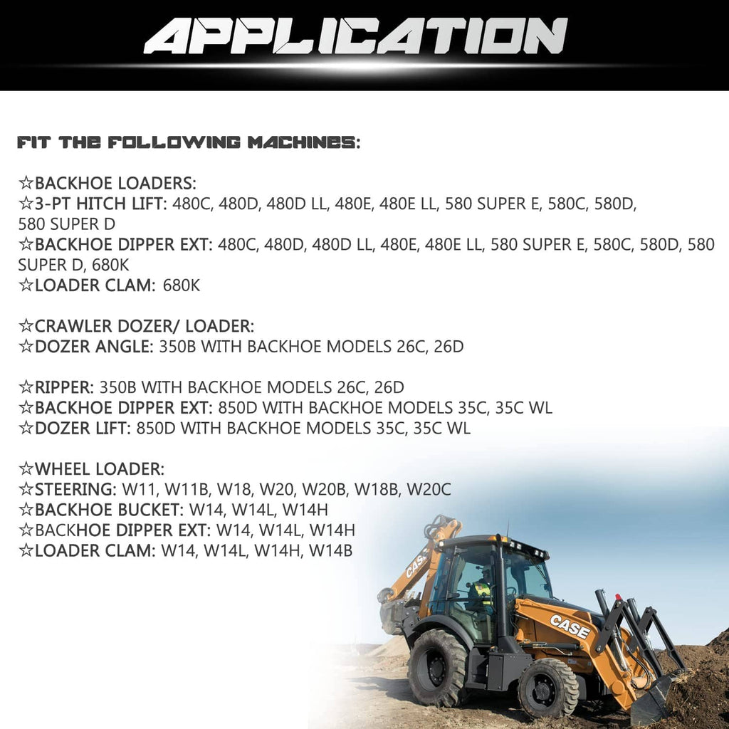 Hydraulic cylinder seal kit shown for use with a front loader machine
