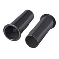 Pair of black speaker port tubes for subwoofer bass reflex, 65mm x 180mm