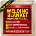 6 ft x 6 ft golden fiberglass welding blanket, boxed pack of 1