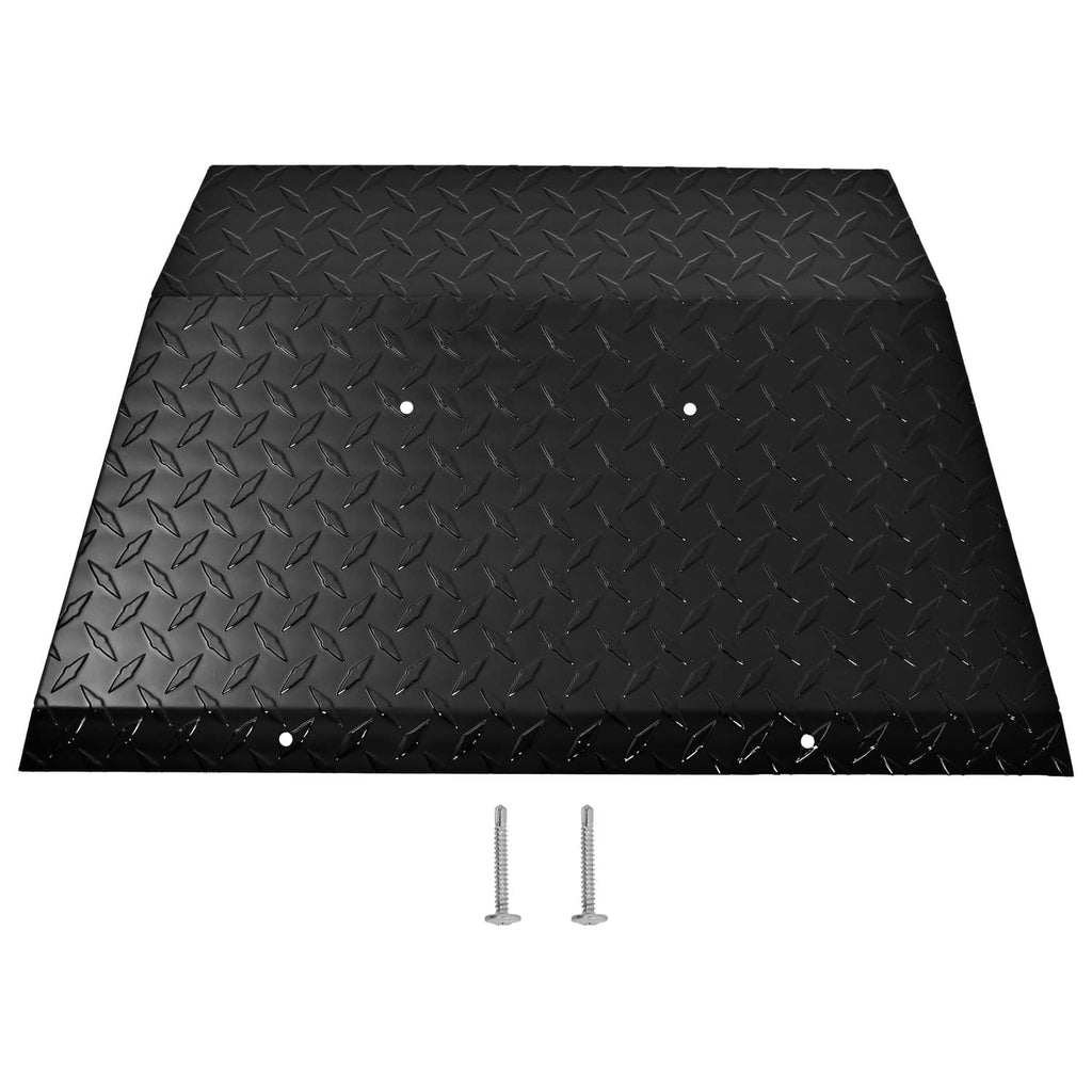 Black front bumper cover panel with diamond texture and included mounting screws