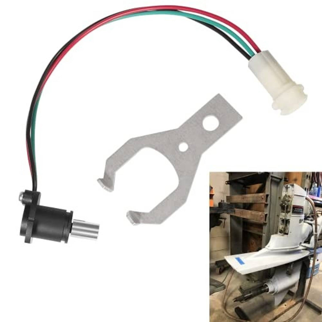 Sensor wiring harness kit with metal mounting bracket, black connector, and white plug