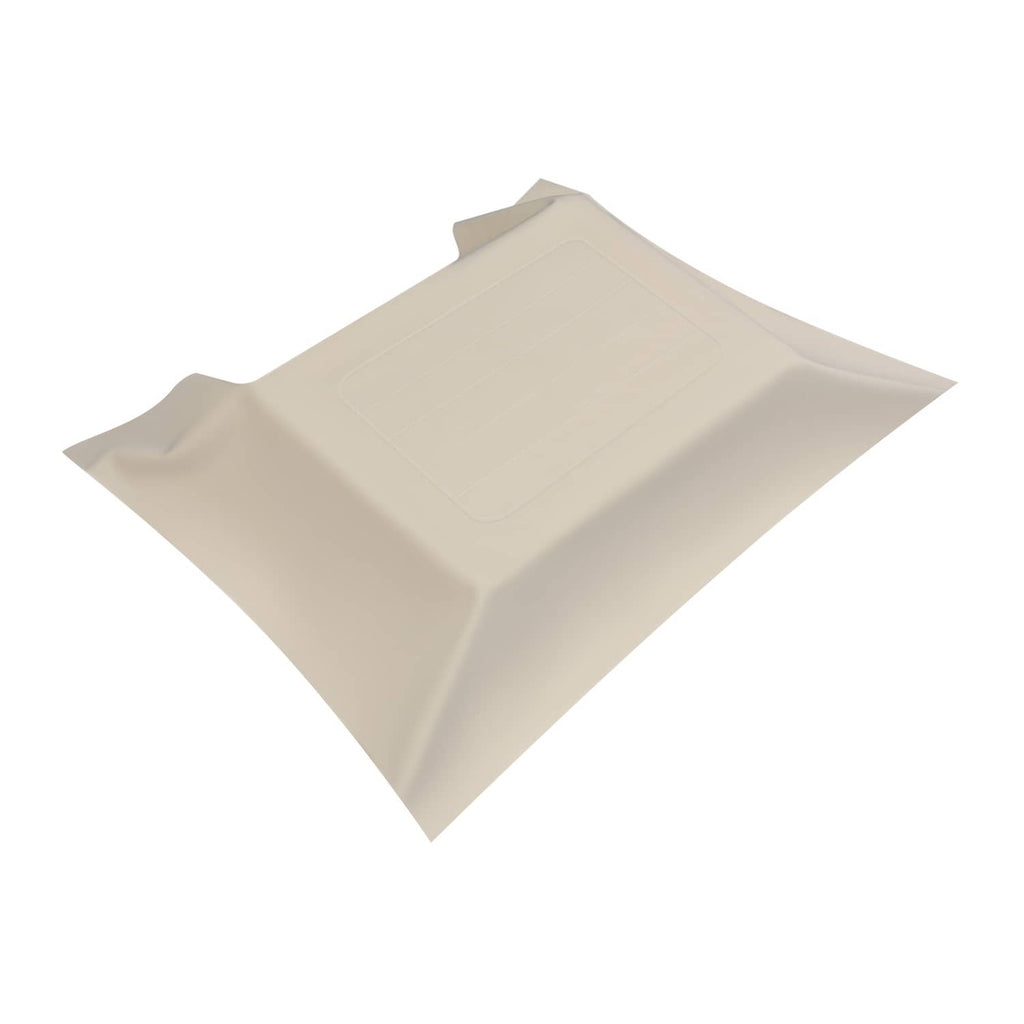 White seat back cover shown angled with molded center section