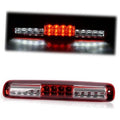 Red LED third brake light with clear lenses and chrome reflector strips