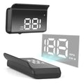 Black head-up display GPS speedometer showing illuminated speed 90 mph on screen