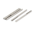 Silver-tone split mandrel with straight shank, small diameter, metal tool rods