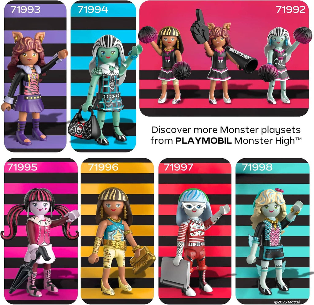 Monster High playset figures, including Lagoona Blue teal character with glasses