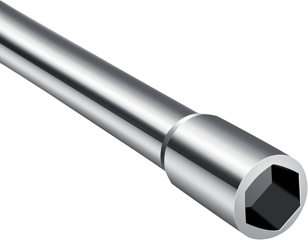 4mm hex screwdriver bit end with silver shaft and black hex socket