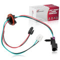 Headlight lamp wiring harness with multi-pin connectors and color-coded wire leads