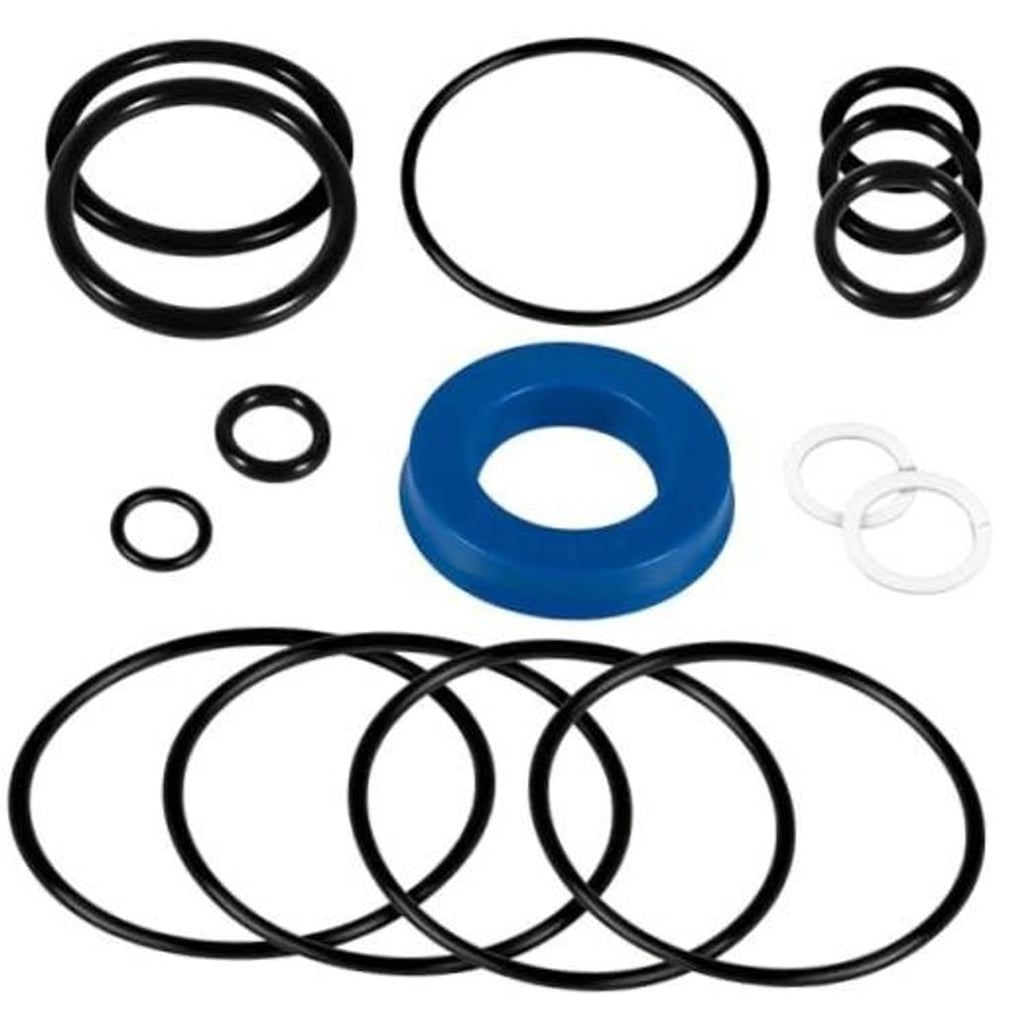 Floor jack seal replacement kit with black O-rings and blue seal disc
