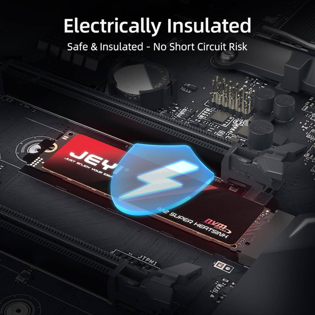 M.2 SSD heatsink thermal film with red cover on a circuit board