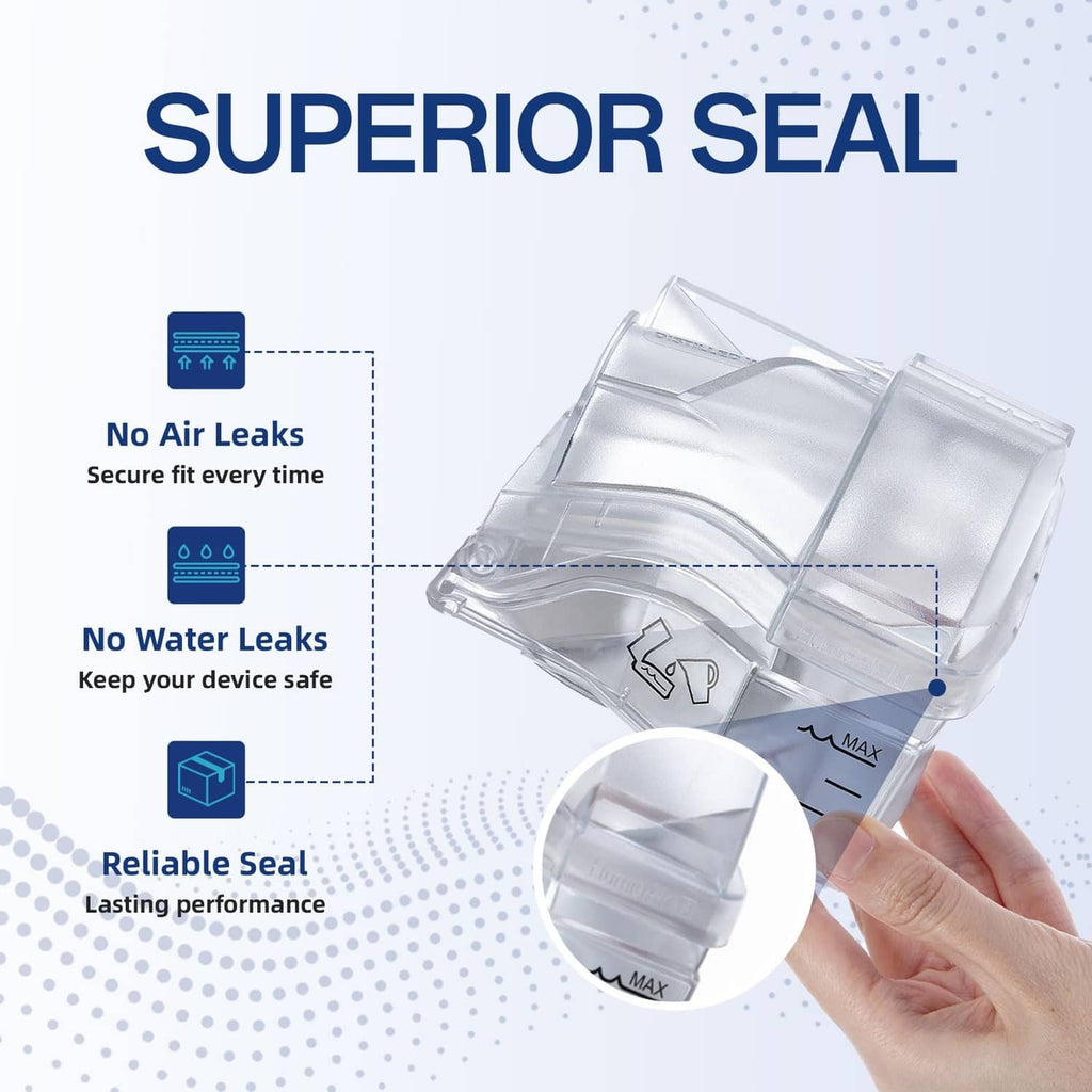 Water chamber gasket for secure sealing, transparent chamber gasket detail