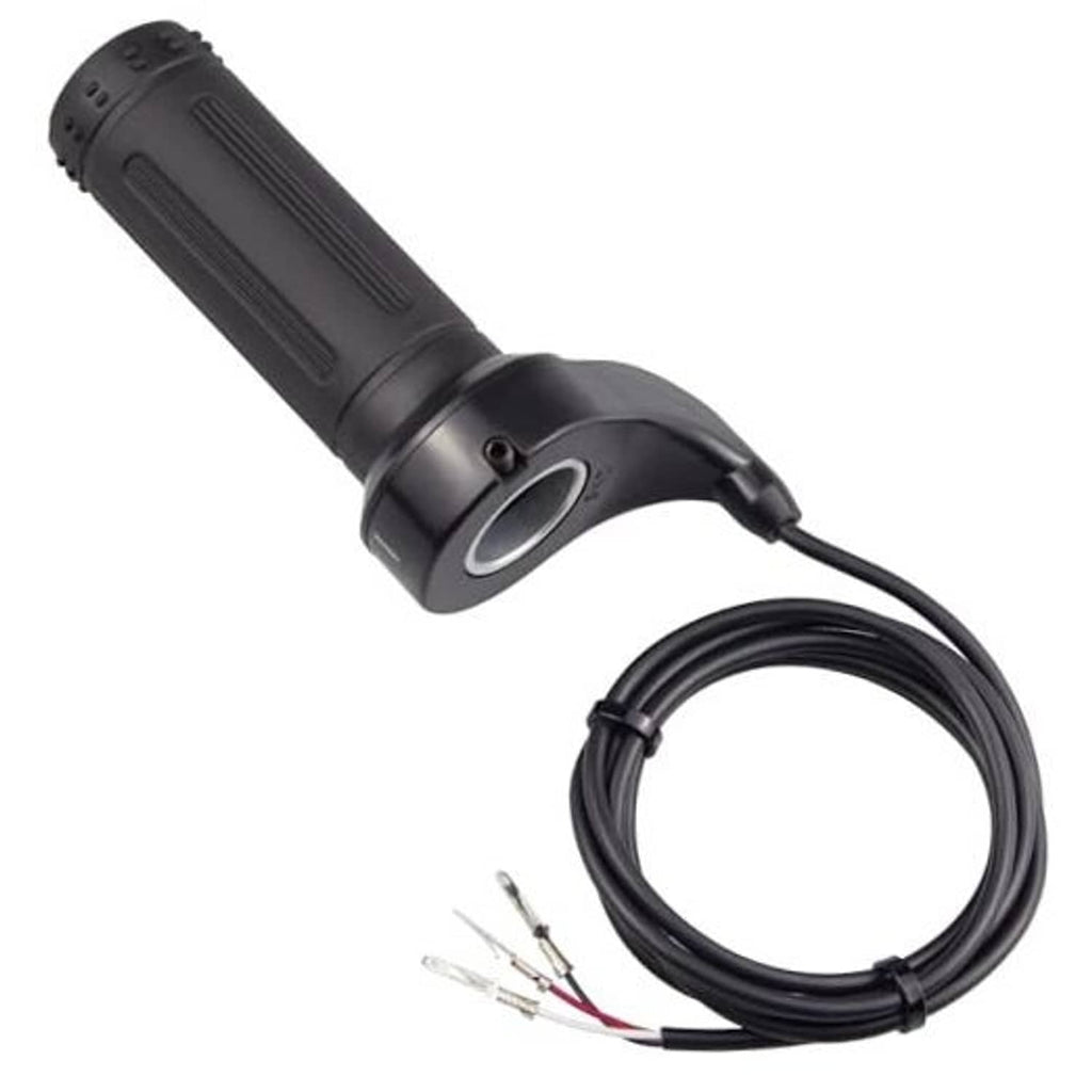 Black twist throttle grip with 3-wire harness, 7/8 in 22 mm replacement set