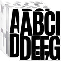 Black uppercase alphabet and number letter stickers, bold cutout set