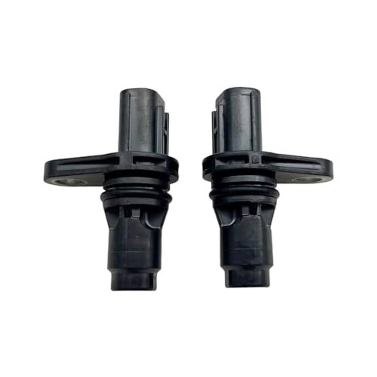 2-pack camshaft position sensors with round mounting bases and black electrical connectors