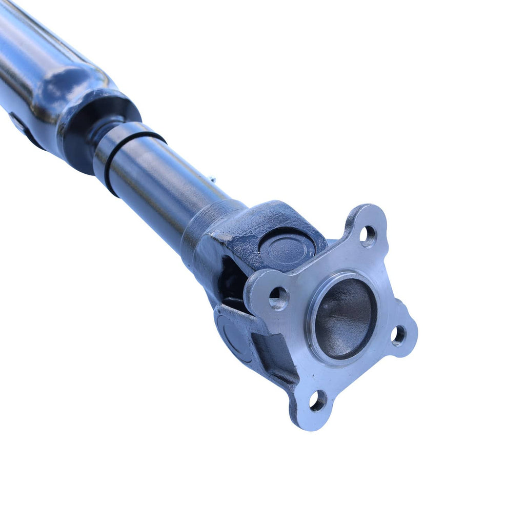 Rear driveshaft prop shaft assembly close-up of rear flange mounting face