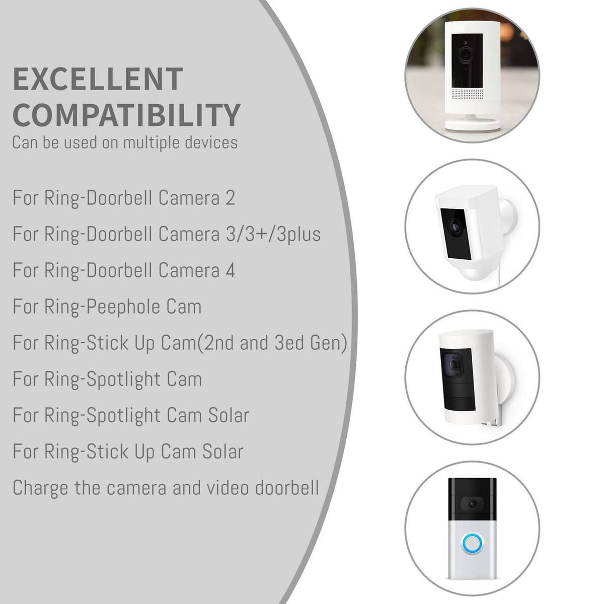 Replacement battery charger with front charging contacts in a dual-slot housing, dark gray