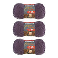 3 skeins dark mauve chunky acrylic yarn, Bernat Softee Chunky