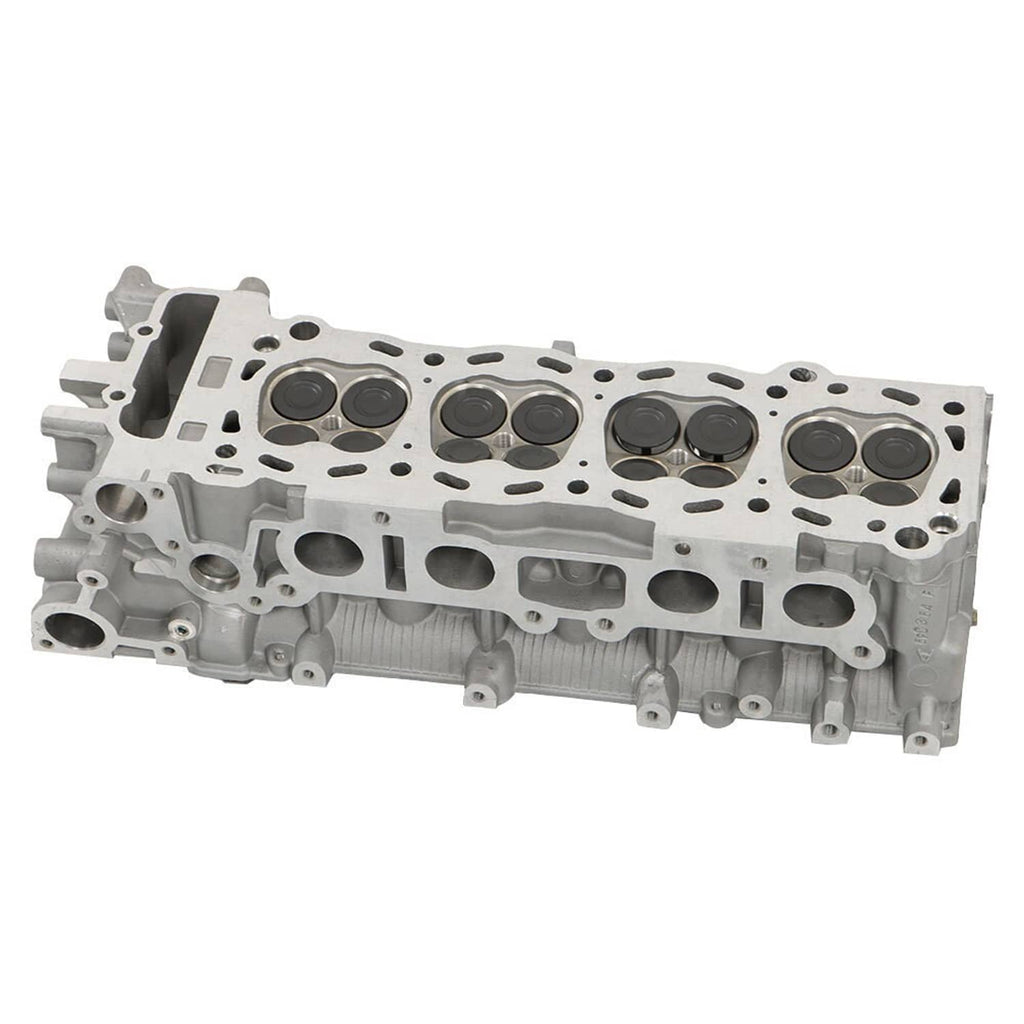 Aluminum cylinder head with valve ports and four combustion chamber openings