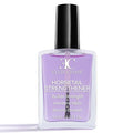 Ellie Chase horsetail nail strengthener polish bottle, clear glass, black cap