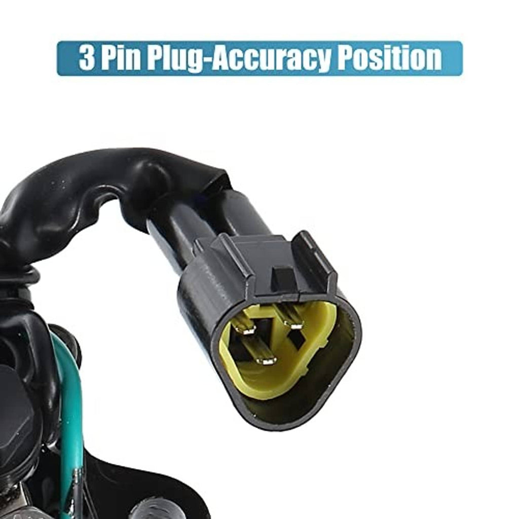 3-pin outboard trim relay connector plug with yellow interior and black housing