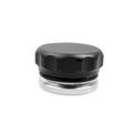 2 in fuel filler neck cap with black top and silver metal base ring