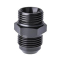 Black 10AN flare-to-10AN ORB adapter fitting with male threads