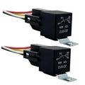 4-pin relay with wire harness and metal mounting bracket, black housing