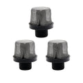 3/4 in inlet suction strainer set with steel mesh filter and black threaded base (3-pack)