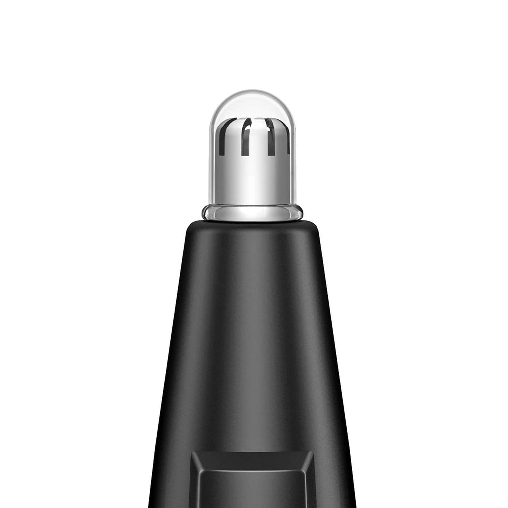 Conairman trimmer cutting head, silver guard top on black housing