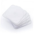Clear ultra-slim square CD/DVD clam shell cases, stacked (25 pack)