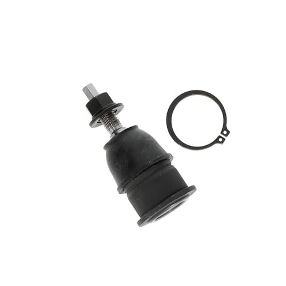 Upper suspension ball joint with black boot, threaded stud, and circular gasket