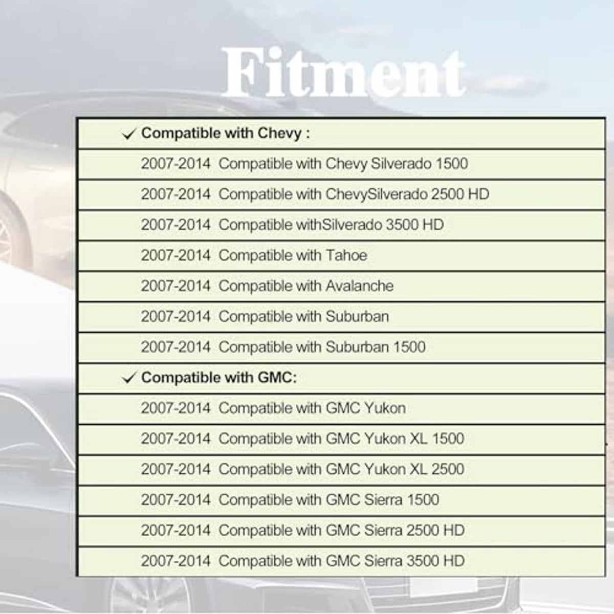 Seat cover compatibility fitment list for driver side bottom replacement