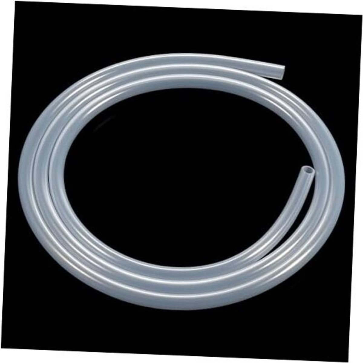 Flexible transparent silicone tubing coil, light gray color, small hose length