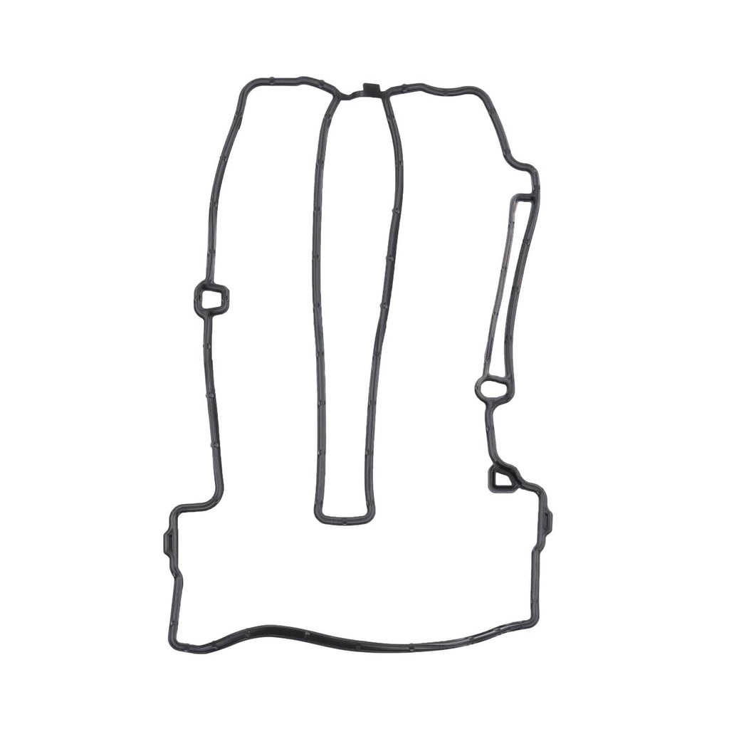 Valve cover gasket sheet in black, cutout outline with sealing ribs