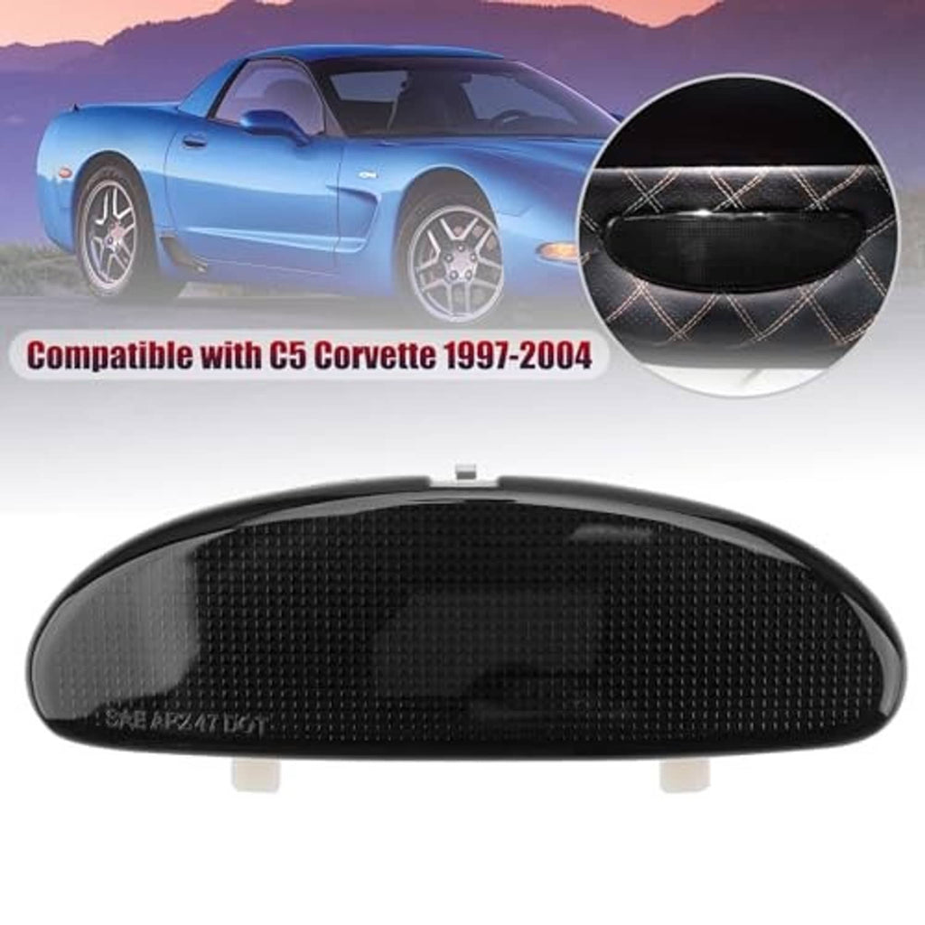 Black textured door panel reflector plate, oval lens with three mounting tabs