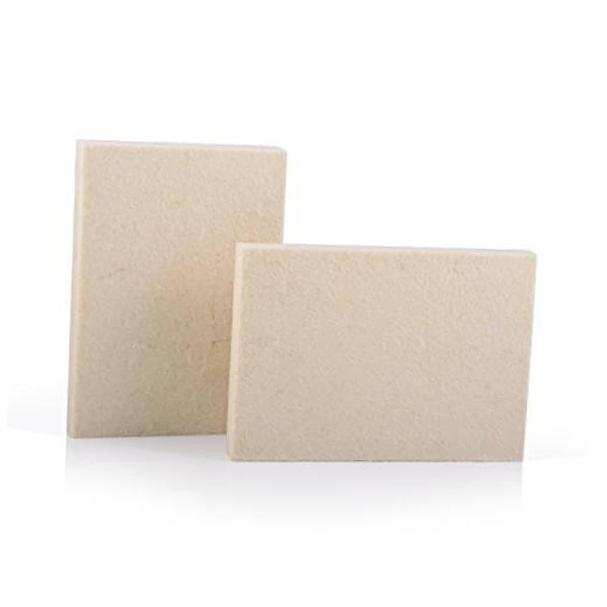 Soft felt squeegee pad, light beige rectangular sheet with flat surface