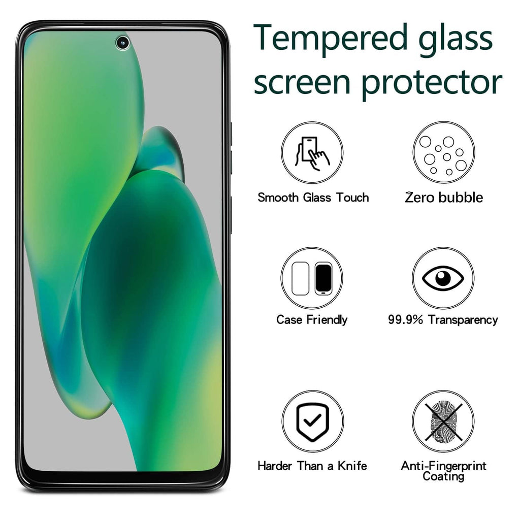 Tempered glass screen protector with smooth touch, zero-bubble fit, anti-fingerprint