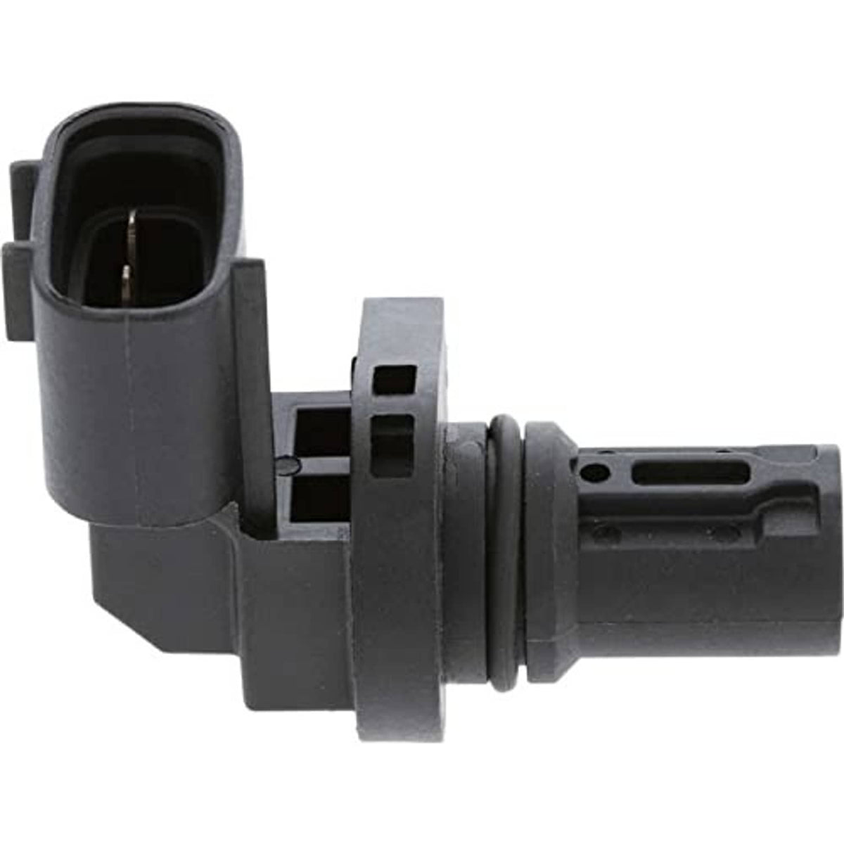 Camshaft position sensor with connector plug and cylindrical sensor body