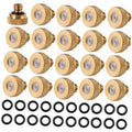 20 brass misting nozzles with black O-rings set, neatly arranged for sale