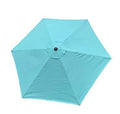 Turquoise patio umbrella replacement canopy with circular button and 6-rib shape