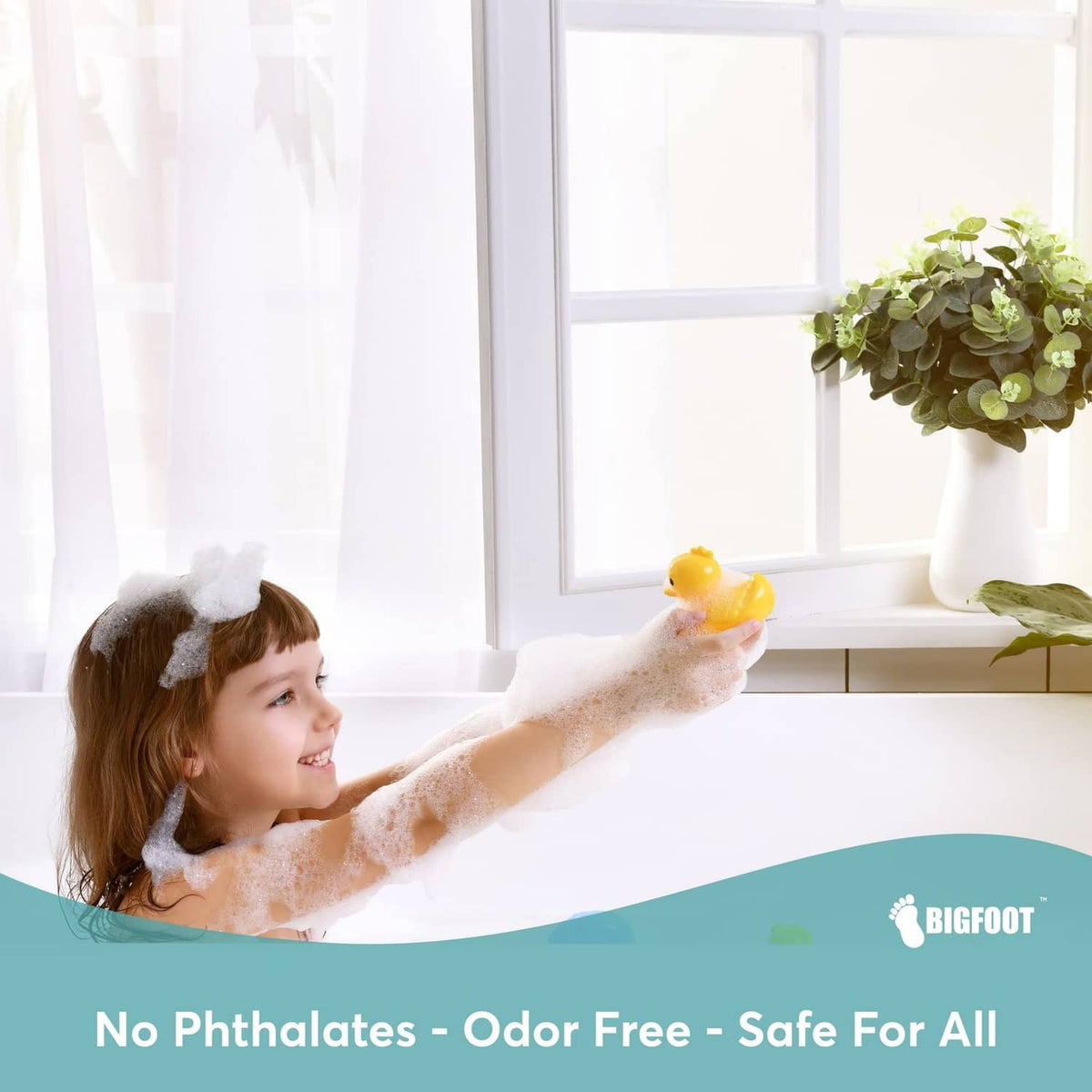White shower curtain liner with gathered top header