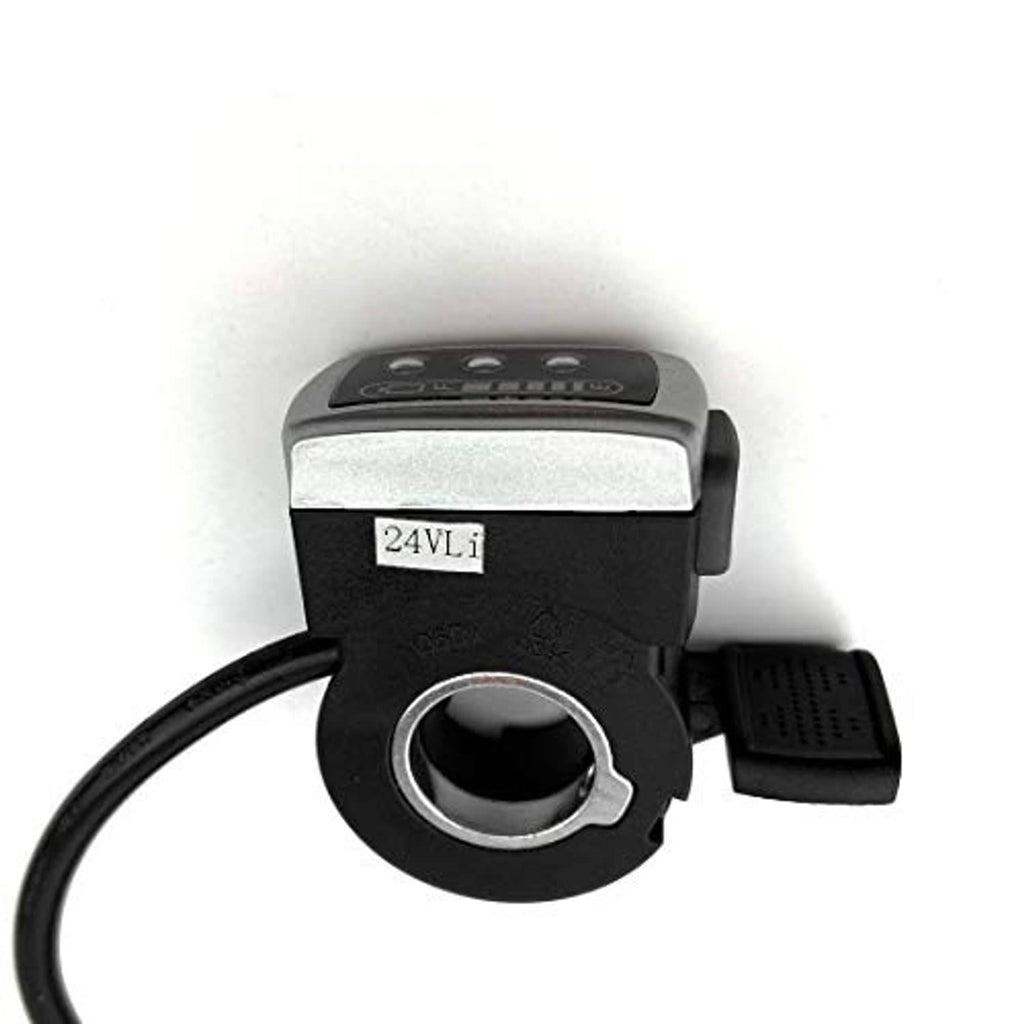 Thumb throttle control unit with 24V Li label, black ring sensor, and cable