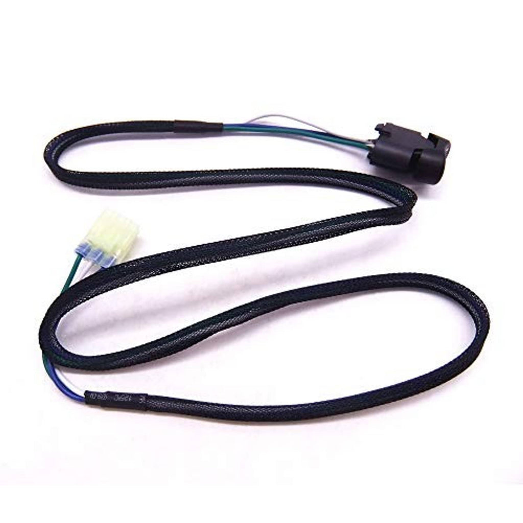 Black braided power trim tilt harness cable with in-line connectors and wiring plug