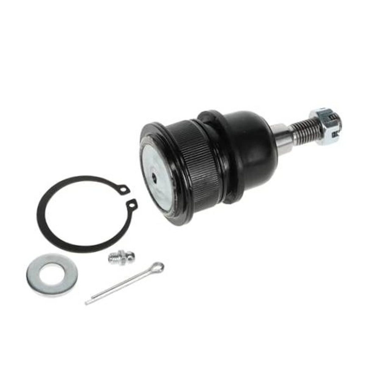 Front upper suspension ball joint with black housing, stud, and included seal parts