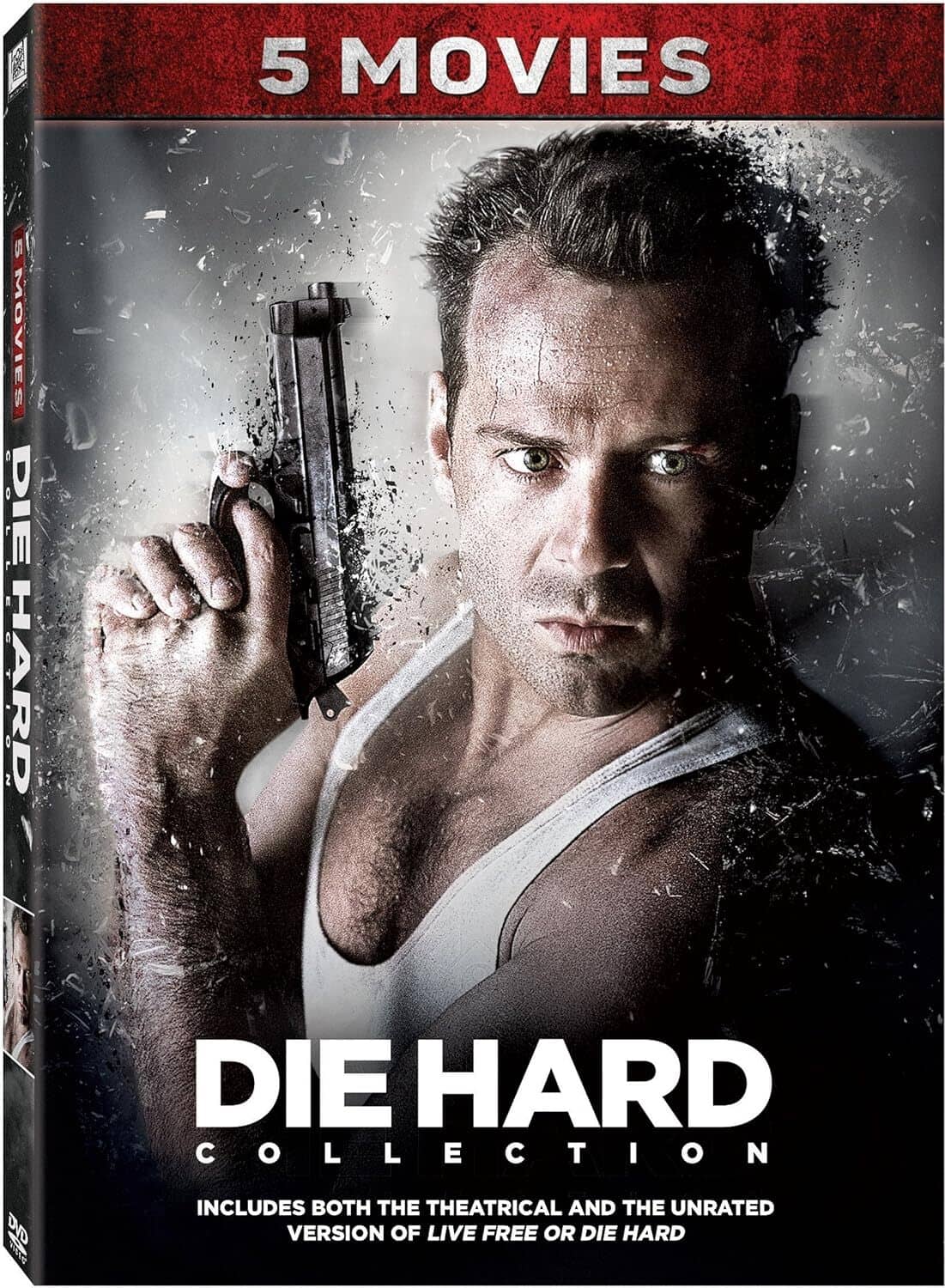 Action DVD box set cover with gun-toting man portrait and title text