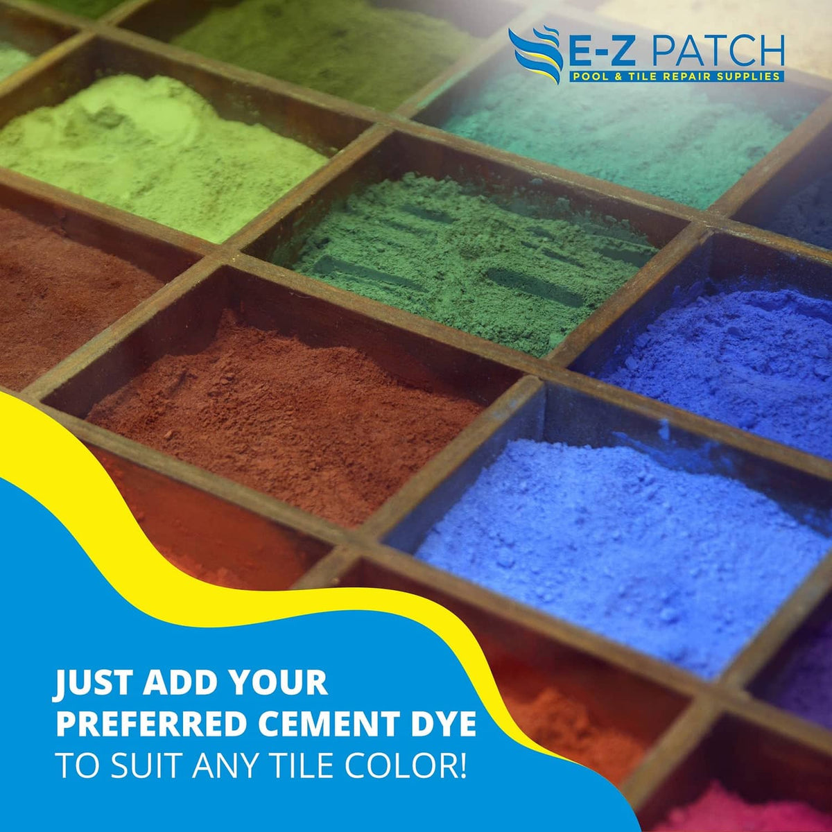 E-Z Patch 3 white thinset pool tile setting cement tub