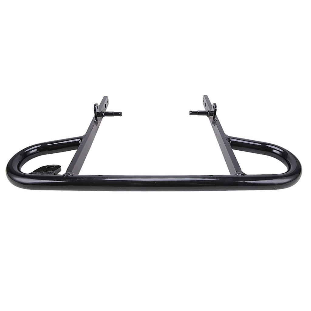 Black steel wide rear grab bar bumper with two upright mounting plates