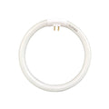 White T4 LED replacement bulb with 2-prong pins, circular ring shape