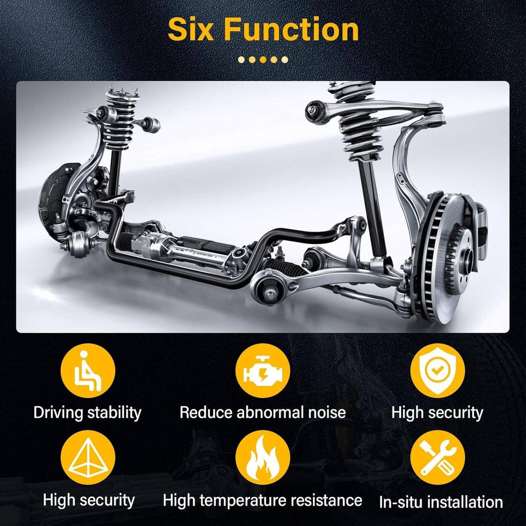Front suspension control system diagram with ball joints and control arms
