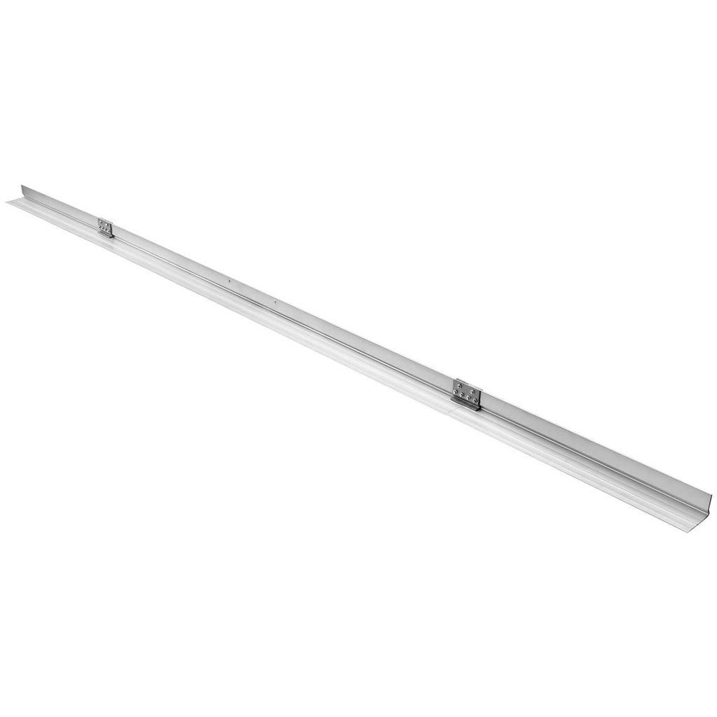 Aluminum concrete screed blade, straight metal bar with leveling edge and clamps
